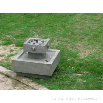 double deck with lion solar fountain